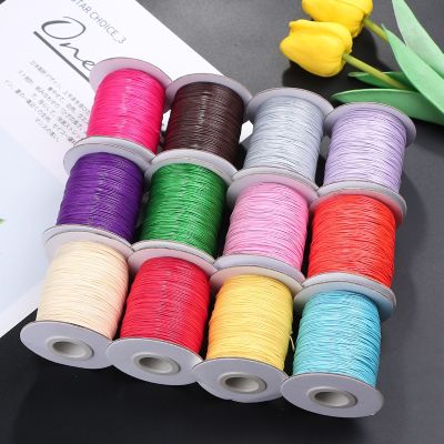 5m 1.0/1.5/2.0mm Waxed Polyester Cord Thread Beading String Rope Components For Jewelry Making Macrame Bracelets Needlework