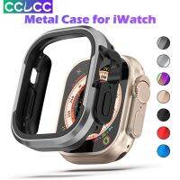 CCLCC เคสอะลูมินัมอัลลอยสำหรับ Apple Watch เคสบั๊มเปอร์49มม. เข้ากันได้กับซีรีส์8 7 45มม. 41มม. 40มม. 44มม. ฝาโลหะภาพกรอบอุปกรณ์เสริมสำหรับสมาร์ทวอท์ชซีรีส์อัลตร้า6 SE 5 4