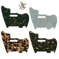 QQ-011 Pleroo อะไหล่สำหรับเรา Fd Pickguard กีตาร์เทเลมาสเตอร์8รูแบบกำหนดเองรอยขีดข่วนแผ้นรูปแบบเปลวไฟหลากสี