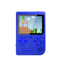 Daujai happy เครี่องเกม Game Console (สีน้ำเงิน) เกมบอย เครื่องเล่นเกมพกพา 400 IN 1 บิตในตัว เครื่องเล่นเกมวิดีโอคอนโซลมินิ เกมกด มี400เกมส์ game boy