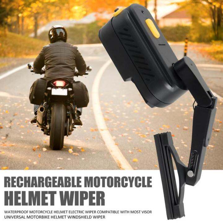 Rechargeable Motorcycle Windshield Wiper Waterproof Motorcycle Helmet