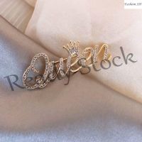 【hot sale】 ☼﹉ﺴ B36 Hot selling simple letters Queen alloy brooch pin Womens accessories M70084