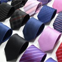 8cm Mens Business Fashion Necktie Wedding Bow Tie Formal Wear Striped Checkered Neckwear