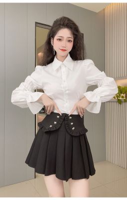 ‘；’ Gothic Dark Tie Up Pleated Skirt High Waist Mini Goth Emo Skirts Woman Y2K Aesthetic Vintage Lace Patchwork Plaid Skirt