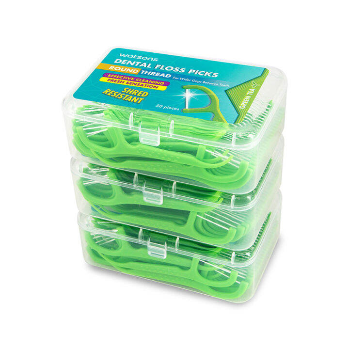WATSONS Green Tea Round Dental Floss Lazada