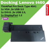 Docking Lenovo T460 T470 X260 X270 พร้อมใช้งาน รองรับ laptop Lenovo หลายรุ่น ThinkPad Pro Dock Type 40A1 used Docking