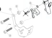 สำหรับ Ducati Multistrada V4 V4S ชุมนุมเรดาร์2022-2023อุปกรณ์ตกแต่งจักรยานยนต์ปั๊มเบรกหลังฝาครอบปกป้องป้องกันสแตนเลส