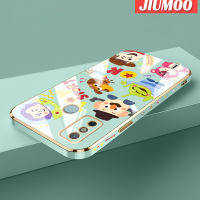 เคส JIUMOO สำหรับ Tecno Spark Go 2020 Spark Go 2021 Spark 6 Go เคสการ์ตูนทอยสตอรี่ลวดลายใหม่กรอบสี่เหลี่ยมพื้นผิวเคสซิลิกาเจลกันกระแทกเคสมือถือฝาครอบป้องกันเลนส์กล้องถ่ายรูปรวมทุกอย่าง