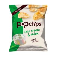 ? Popchips Sour Cream &amp; Onion 142g ป๊อปชิป ซาวครีมและหัวหอม 142g (จำนวน 1 ชิ้น)