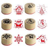 Creative Christmas Stamps - DIY Decorative Wooden Stamps for Journaling and Scrapbooking, Pack of 6