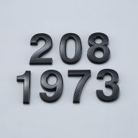 1pc 0123456789 Modern black Plaque Number House Hotel Door Address Digits Sticker Plate Sign-so6