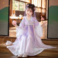 Embroidery Hanfu For Girls Kids Dance Perform Costume Traditional Chinese Clothes Carnival Dance Fairy Princess Dresses Ancient
