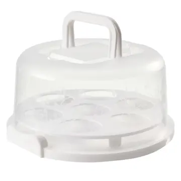 10 Plastic Cake Pie Cookie Keeper Carrier Tray Cupcake Storage