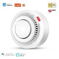 Tuya Zigbee Wifi Smoke Detector 80DB Alarm Fire  Prevention Smoke Sensor Smart Life APP Home Security Alarm System Household Security Systems