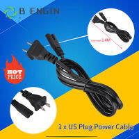 【มีของพร้อมส่ง】COD 1.4 Meter Figure 8 to 2 Pin US Plug Power Cord Cable For Monitor Printer Digital Camera