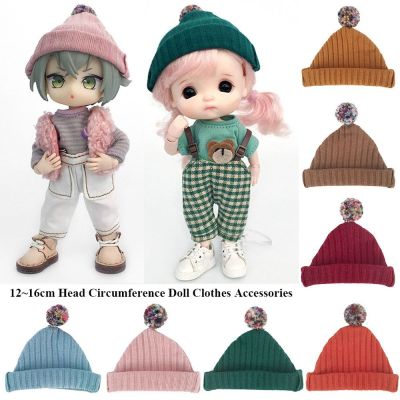 หมวกตุ๊กตา INPATIENTSTORE66IN4ขนาด12-16ซม. สำหรับ Obitsu11ตุ๊กตาอุปกรณ์เสริมหมวกถักนิตติ้งหมวกถักผ้าฝ้ายหมวกเสื้อผ้าลำลองหมวก1/12bjd