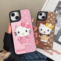 เคสโทรศัพท์ภาพดอกไม้การ์ตูน Hello Kitty สำหรับ iPhone 14 Pro Max เคส14 Pro 14 Plus Hello Kitty กันกระแทกฝาหลังโทรศัพท์แบบนิ่มสำหรับ iPhone 13 Pro Max Hello Kitty เคสมือถือสำหรับ12 Pro Max 11เคสห่อหุ้ม