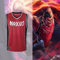 เกม LOL มือ Noxus Darius คอสเพลย์บาสเกตบอลเสื้อผ้าเครื่องแต่งกาย Slam Master โรงเรียนบาสเกตบอลทีมเสื้อ Jerseys