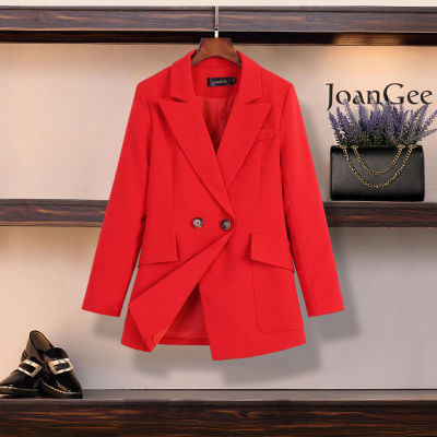 M-5XL large size womens suit pants set New autumn and winter casual professional red jacket blazer Casual trousers set of two