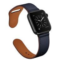 [HOT JUXLLKBKOW 514] สำหรับ Apple Watch Band 44มม. 40มม. 38มม. 42มม. เข็มขัดหนังสมาร์ทสายนาฬิกาสร้อยข้อมือ Iwatch Series 6 SE 5 4 7 45มม. 41มม.