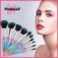 PETINAIL ที่จับคริสตัลขนตาชุดกดสิวแวววาวแปรงผสมชุดแปรงแปรงแต่งหน้าแป้งรองพื้น