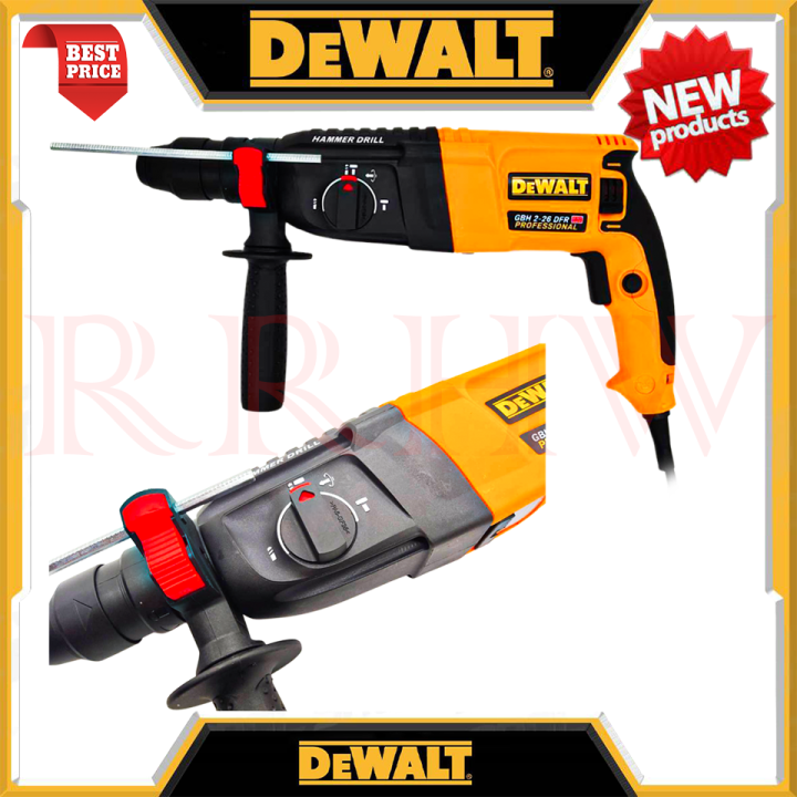 dewalt-สว่านโรตารี่-3-ระบบ-รุ่น-2-26-สว่าน-สว่านไฟฟ้า-สว่านเจาะกระแทก-งานไต้หวัน-aaa-การันตีสินค้า