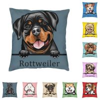 【LZ】owudwndz Rottweiler Dog Throw Pillow Cover Living Room Decoration 3D Printed Pet Animal Cushion Covers For Sofa Car Pillowcase Dakimakura