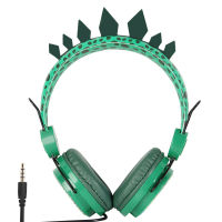 Cartoon Kids Headset Wired 3.5mm Children Headphone Volume Limiting On-ear Headset with Headband for Computer Laptop