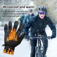 Waterproof Ski Gloves Touch Screen Cycling Bike Gloves Riding Windproof Outdoor Motorcycle Winter Warm Bicycle Mens Gloves