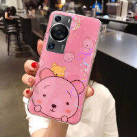 เคสใหม่สำหรับ Huawei P60 ฝาครอบ นิ่มลายหมีแมวสุนัขการ์ตูนน่ารักซิลิโคนใสเด็กผู้หญิงสำหรับ Huawei P60 Pro