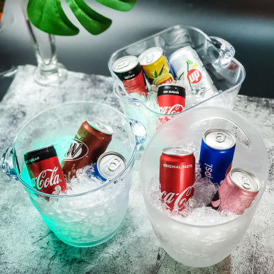ถังน้ำแข็ง ถังแช่เครื่องดื่มพลาสติก แบบหนา ถังไวน์ ถังแช่  4-5L Ice bucket กระติกน้ำแข็ง