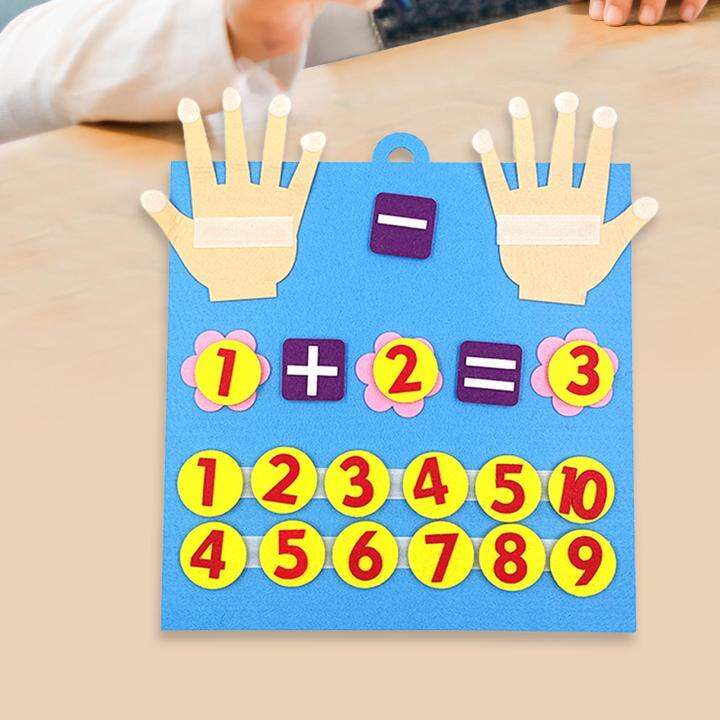 MagiDeal Felt Board Finger Numbers Counting Toy Teaching Aids for Girls