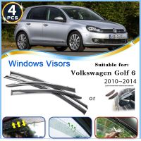 คิ้วกันสาดกระจกรถยนต์สำหรับ VW Volkswagen Golf 6 5K Mk6 GTI 2009 ~ 2013 Rainproof Deflector Windshield คิ้วกันฝนเครื่องประดับตกแต่งรถ