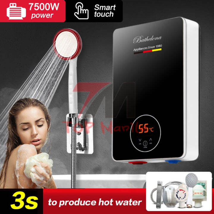 Water heater for shower Instant electric water heater LCD Touchscreen ...