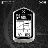 XOSS Nav + มาตรวัดความเร็วระบบนำทางสำหรับจักรยานเสือภูเขาคอมพิวเตอร์วัดความเร็วในการปั่นจักรยานจีพีเอสไร้สายเครื่องวัดระยะทางจักรยานติดตามความเร็ว/จังหวะการติดตามบลูทูธกันน้ำได้ + สำหรับจักรยานบนถนน Mtb การฝึกในร่มและกลางแจ้ง