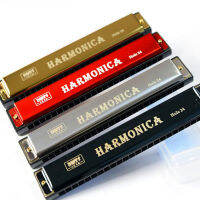 Professional 24 Hole Harmonica Mouth Metal Organ for Beginners Musical Instruments Harmonica Harp Harmonium Blues Clues