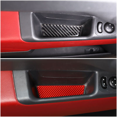 สำหรับ Fiat 500 2011 2012 2013 2014 2015คาร์บอนไฟเบอร์นุ่มรถที่เท้าแขนประตูกล่องเก็บสล็อต Pad ตัดสติกเกอร์อุปกรณ์เสริมในรถยนต์