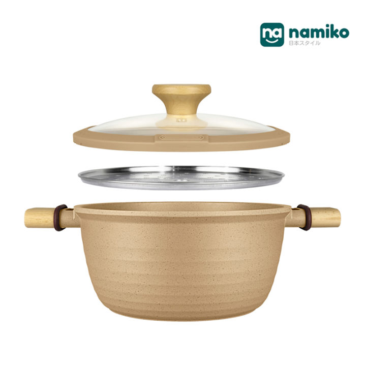 namiko-x-taste-plus-อุปกรณ์เครื่องครัวหม้อและกระทะ-nonstick-สไตล์ย้อนยุค-ใช้กับเตาทุกประเภท