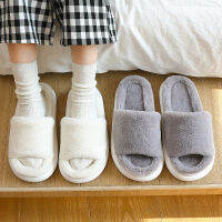 Winter Women House Slippers Faux Fur Fashion Warm Shoes Woman Slip on Flats Female Slides Cozy Home Furry Slippers Thick Bottom