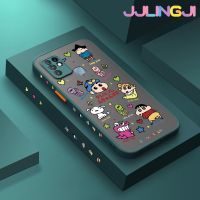 Jjlingji เคสสำหรับ Infinix เคส X682C 10 X682B ลายเครยอนชินจันแผ่นหลังฝ้าใหม่เคสกรอบซิลิโคนโปร่งใสกันกระแทกเคสมือถือฝาครอบป้องกันเลนส์กล้องถ่ายรูปทั้งหมด