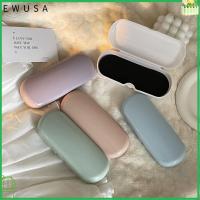 EWUSA 2ชิ้นแว่นตาแบบพกพาอุปกรณ์ป้องกันแว่นเดินทางครีมสีแว่นตากล่องใส่แว่นตา