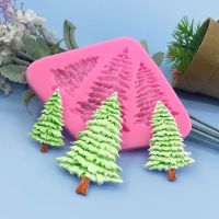 3 hold DIY Christmas Tree Silicone Cake Mold For Baking Accessories Cake Decorating Tools Art Resin Molds Bread Cake  Cookie Accessories