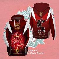 （ALL IN STOCK XZX）  3D Printed Hoodies Liverpool Football Personality Hoodies Printed Men Women 29  (Free customized name logo for private chat, can be changed with or without zipper)