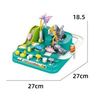 Water รถรางแข่งรถไดโนเสาร์ของเล่นการศึกษาก่อนวัยเรียนกู้ภัยเมืองรถของเล่นแบบโต้ตอบแทร็กแข่งรถชุดของเล่นสำหรับเด็ก