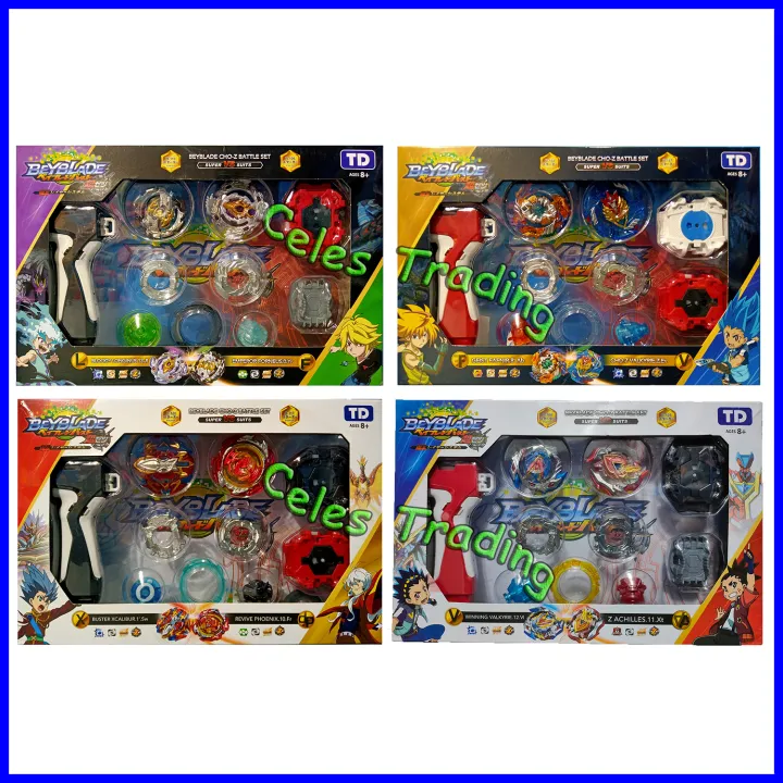 CTR ThunderGyro Combat Metal Beyblade With Launcher Super Versus Suits