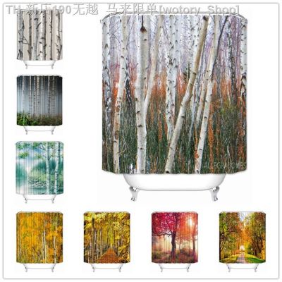 【CW】₪✖  Musife Custom forest Shower Curtain Polyester Fabric With Hooks