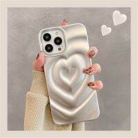 เคสรักหัวใจแฟชั่นสุดหรูสำหรับ iPhone 14 Pro Max 13 12 11 14 Plus ฝาครอบกันกระแทกแบบซิลิโคนแบบนุ่มน่ารัก