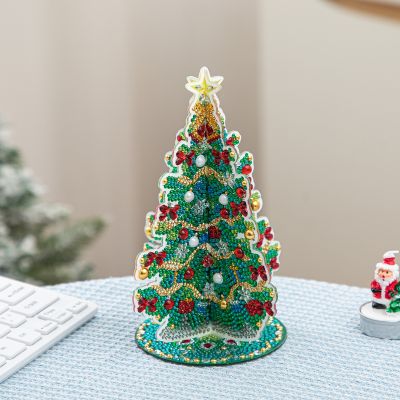 [COD] Cross-border 5d diamond painting ornaments special-shaped drill points stickers creative tree decorations