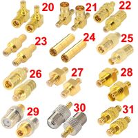 1 Piece SMA / RP-SMA to MMCX / SMB / MCX / SMC Male Plug Female jack RF Coaxial connector Straight