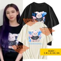 【HOT】เสื้อเชิ้ต ลายตุ๊กตากระต่าย KPop Karina aespa สไตล์เกาหลี S-5XL100%cotton